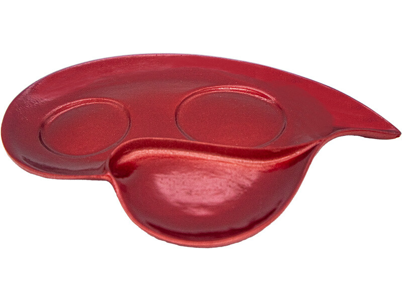 Kalp Sunumluk Beton Saksı Silikon Kalıbı B-97 - 4