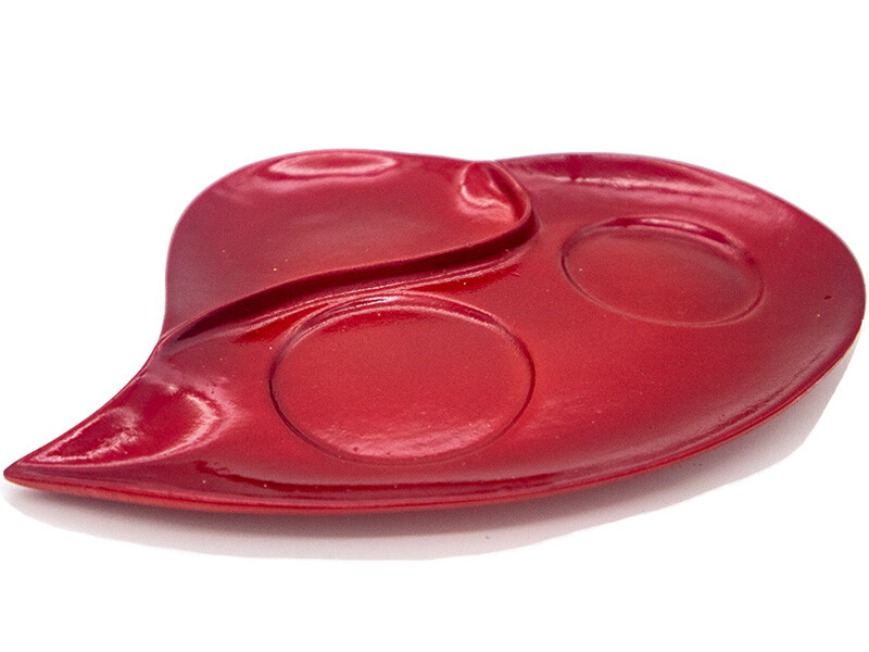 Kalp Sunumluk Beton Saksı Silikon Kalıbı B-97 - 5