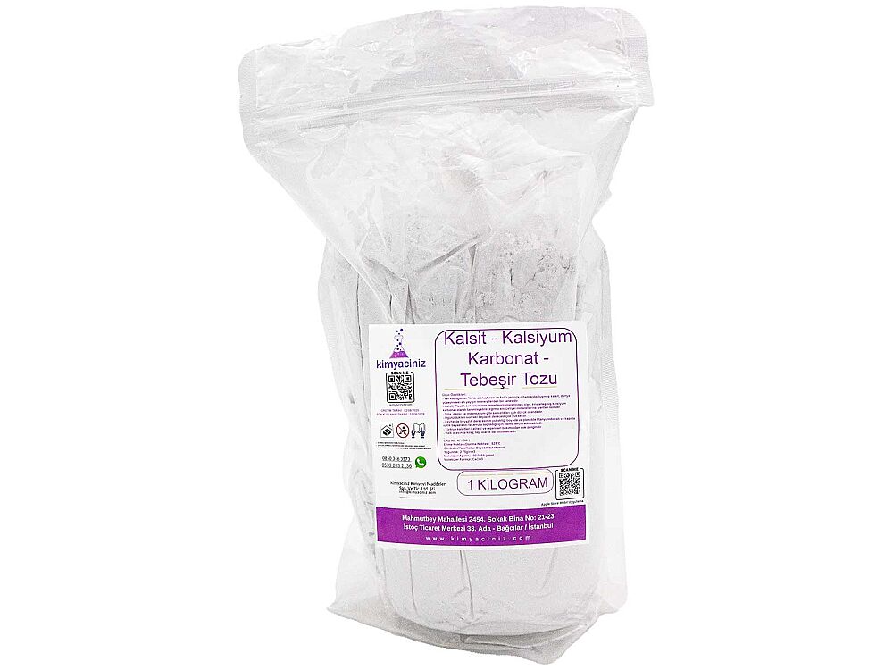 Kalsit - Kalsiyum Karbonat - Tebeşir Tozu 1 KG - 1