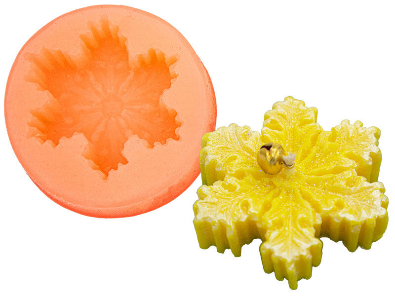 Kar Tanesi Silikon Mum Kalıbı M-260 - 1