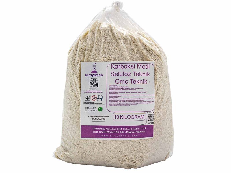 Karboksi Metil Selüloz Teknik - Cmc Teknik 10 KG - Kimyacınız