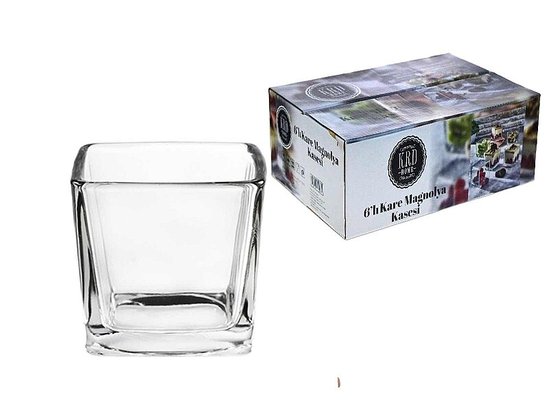 Kare Cam Mum Kasesi 6 Adet - Kimyacınız