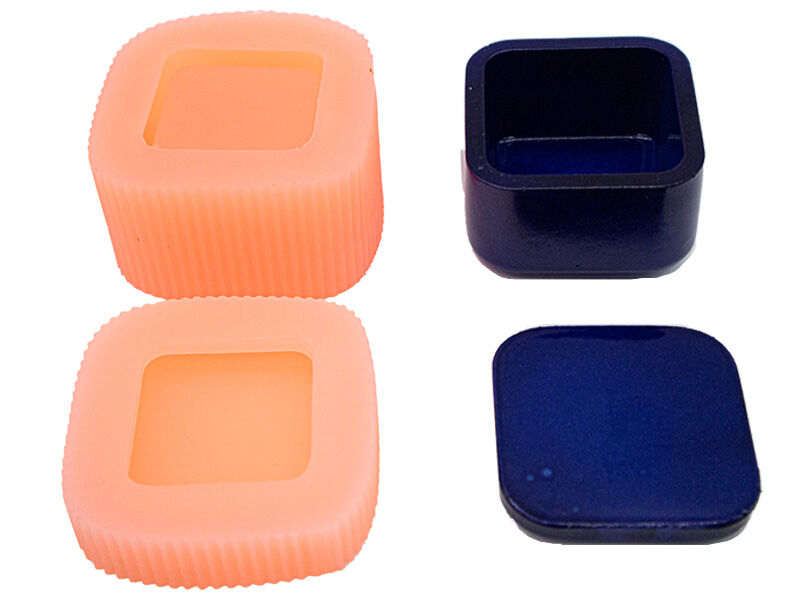 Kare Kapaklı Beton Saksı Silikon Kalıp B-118 - 1