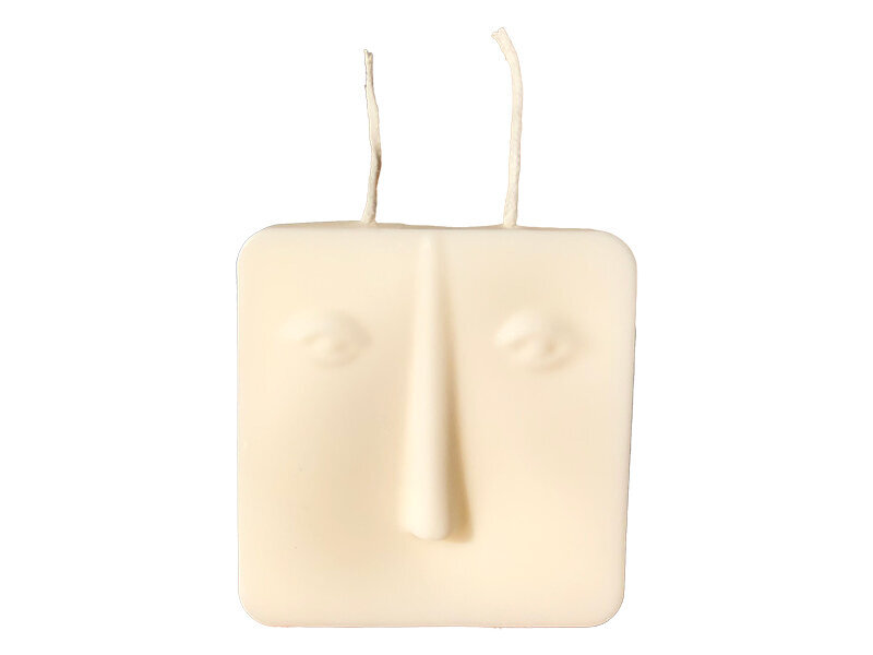 Kare Soyut Yüz Silikon Mum Kalıbı M-279 - 2