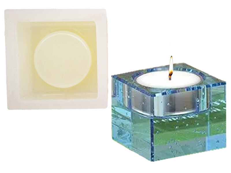 Kare Tealight Mum Kabı Epoksi Kalıbı EPK-781 - 1