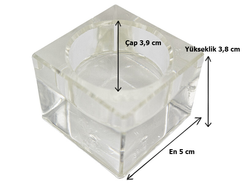Kare Tealight Mum Kabı Epoksi Kalıbı EPK-781 - 2