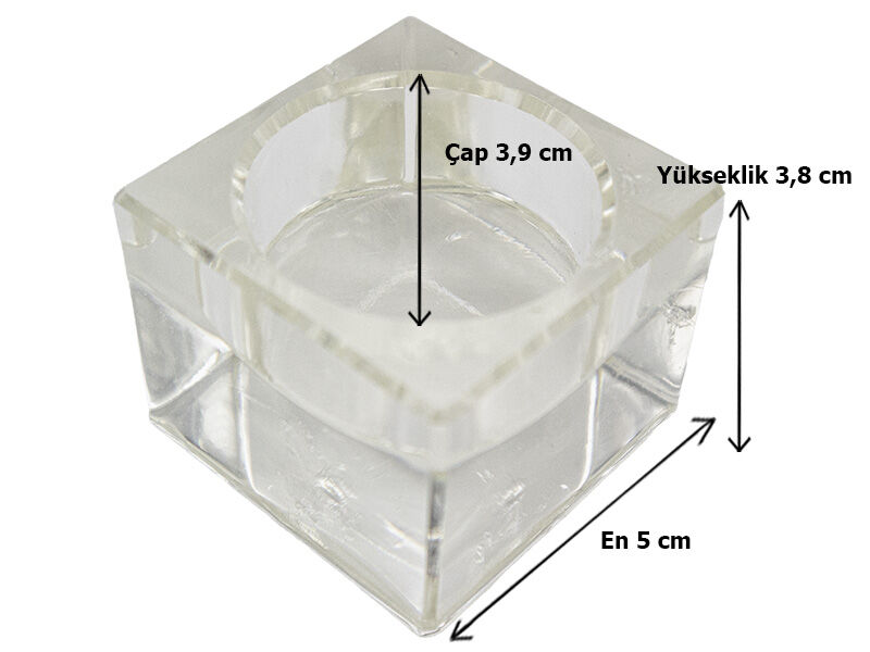 Kare Tealight Mum Kabı Epoksi Kalıbı EPK-781 - 2