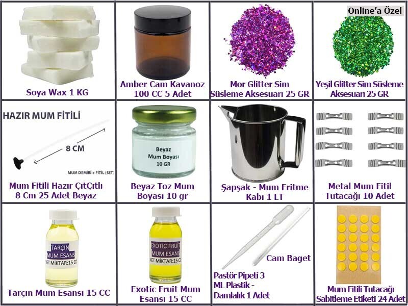 Kavanozda Mum Yapım Seti - Kimyacınız
