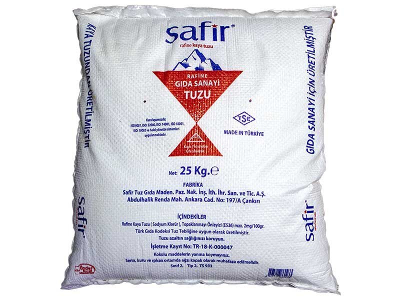 Çekilmiş Kaya Tuzu - Çankırı - Öğütülmüş 25 KG - Kimyacınız