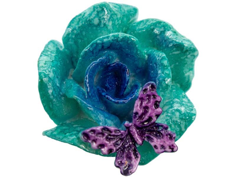 Kelebekli Gül Silikon Mum Kalıbı M-93 - 2