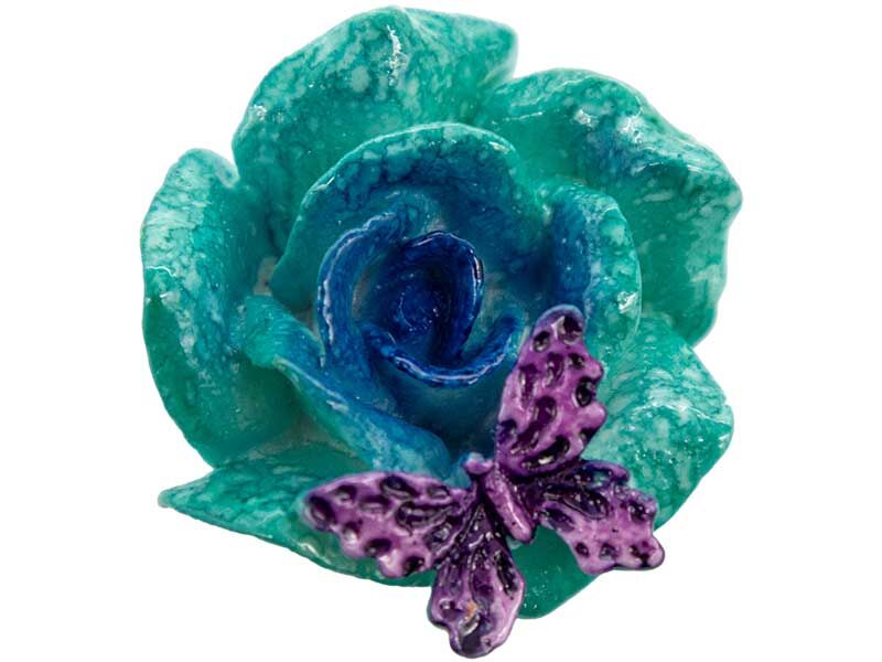 Kelebekli Gül Silikon Mum Kalıbı M-93 - 2