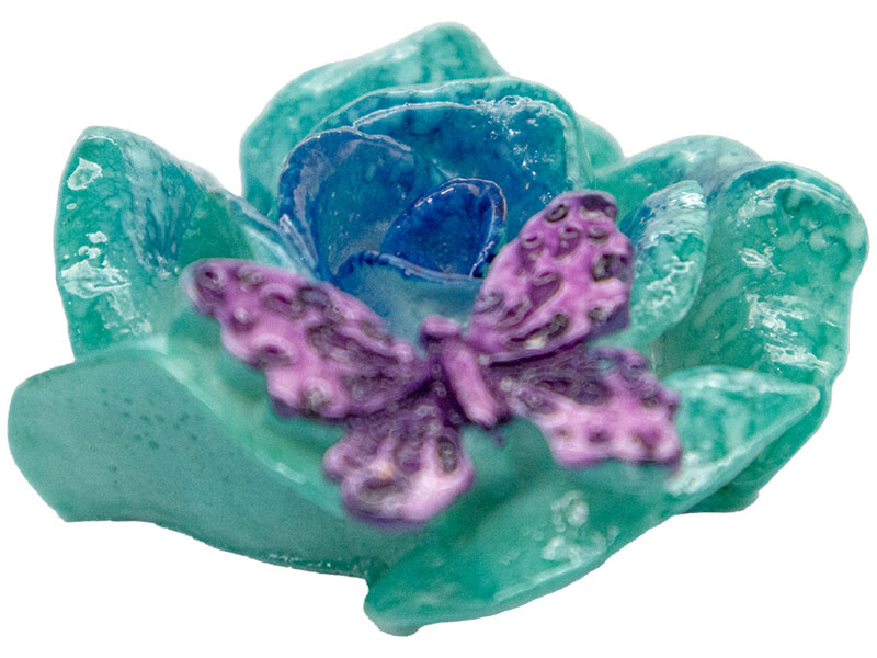 Kelebekli Gül Silikon Mum Kalıbı M-93 - 5