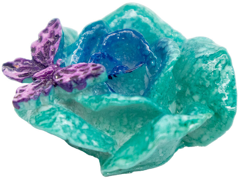 Kelebekli Gül Silikon Mum Kalıbı M-93 - 6