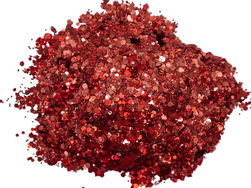 Kırmızı Glitter Sim Süsleme Aksesuarı 100 GR - 1