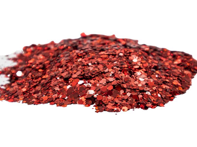 Kırmızı Glitter Süsleme Aksesuarı 100 GR - 2