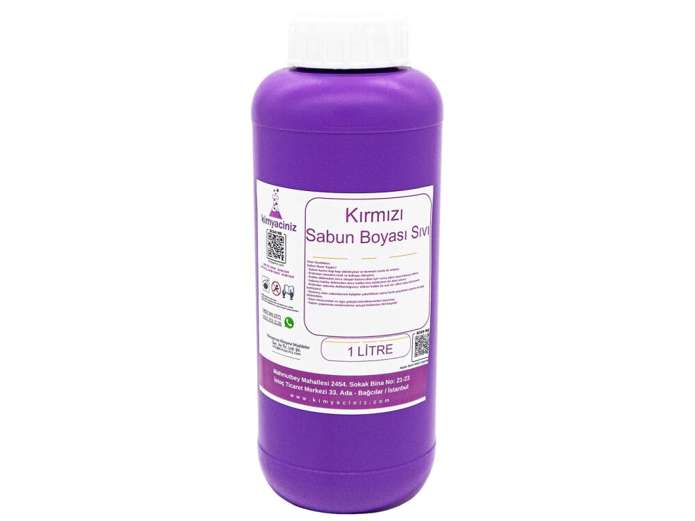 Kırmızı Sabun Boyası - Sıvı 1 LT - 1