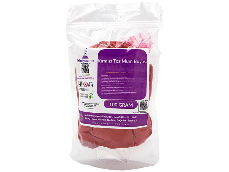 Kırmızı Toz Mum Boyası 100 GR - Kimyacınız