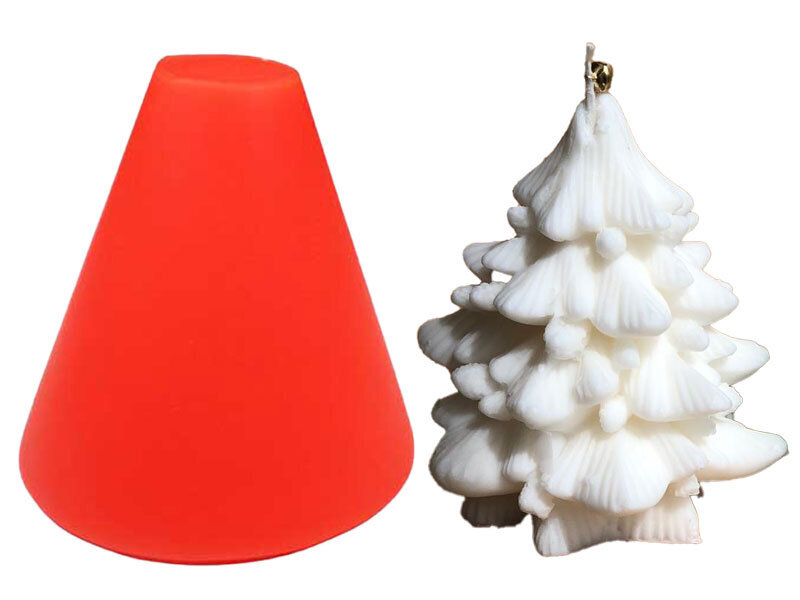 Kozalaklı Çam Ağacı Silikon Mum Kalıbı M-80 - 2