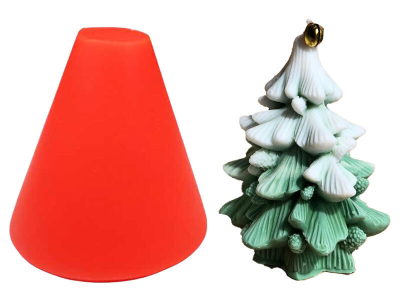 Kozalaklı Çam Ağacı Silikon Mum Kalıbı M-80 - 1