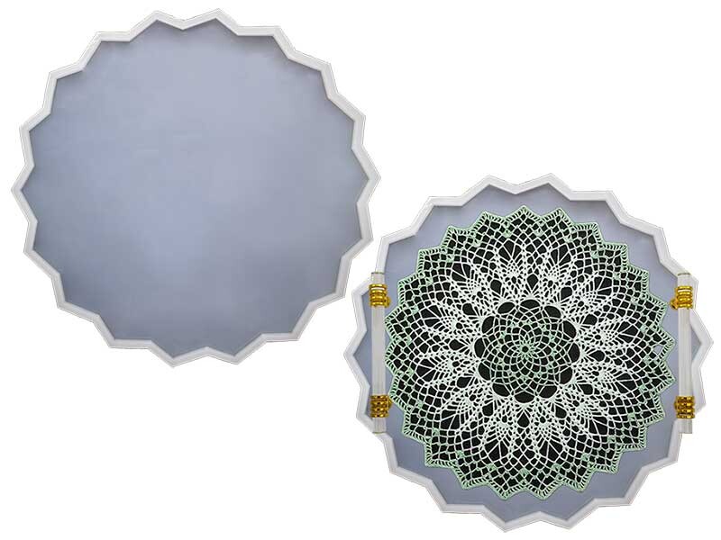 Kristal Dantel Tepsi Epoksi Kalıbı EPK-554 - Kimyacınız
