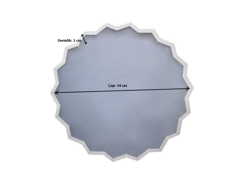 Kristal Dantel Tepsi Epoksi Kalıbı EPK-554 - 2
