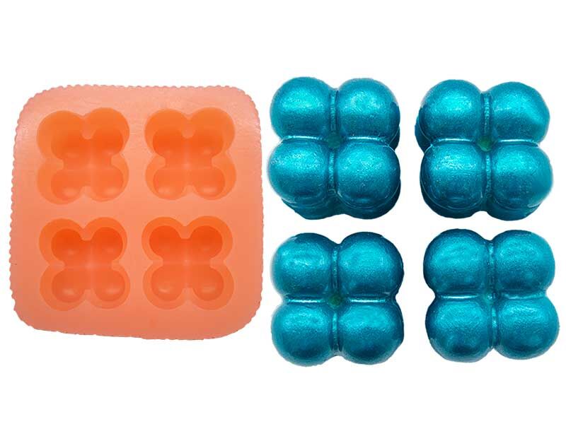 Küçük 4'lü Bubble Silikon Mum Kalıbı M-186 - 1