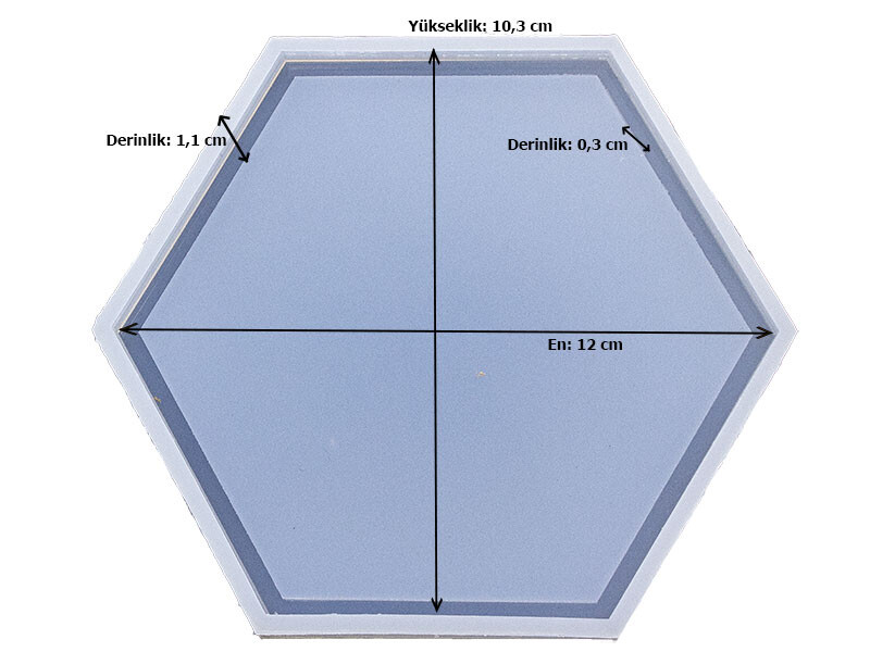 Küçük Altıgen Terrazo Tabanlık Epoksi Kalıbı EPK-660 - 2