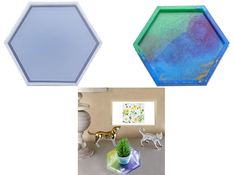 Küçük Altıgen Terrazo Tabanlık Epoksi Kalıbı EPK-660 - 1