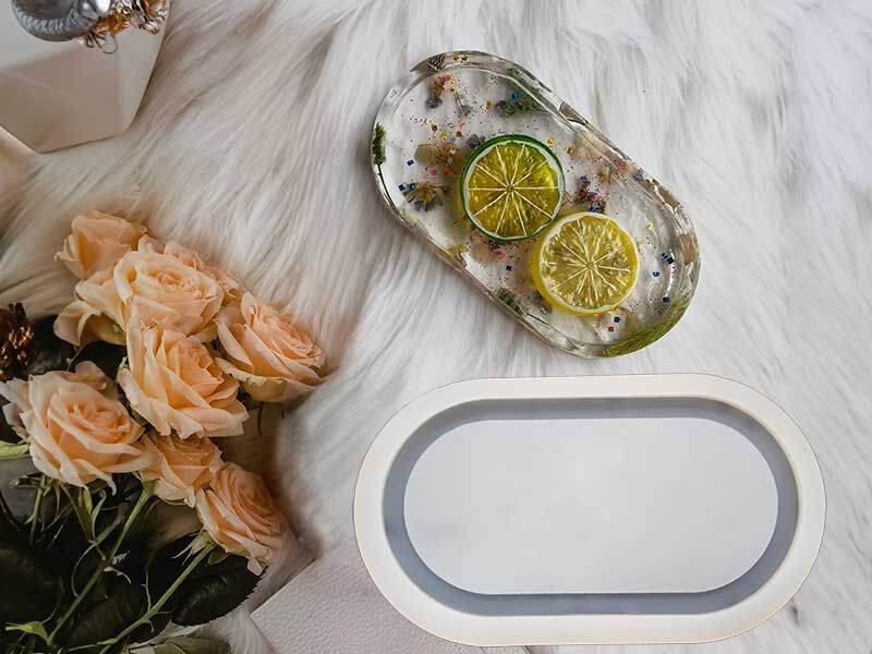 Küçük Boy Oval Terrazo Tabanlık Epoksi Kalıbı EPK-576 - 1