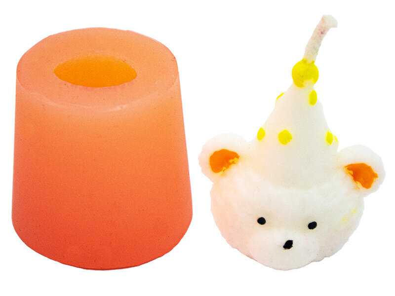 Kukuletalı Ayıcık Silikon Mum Kalıbı M-303 - Kimyacınız