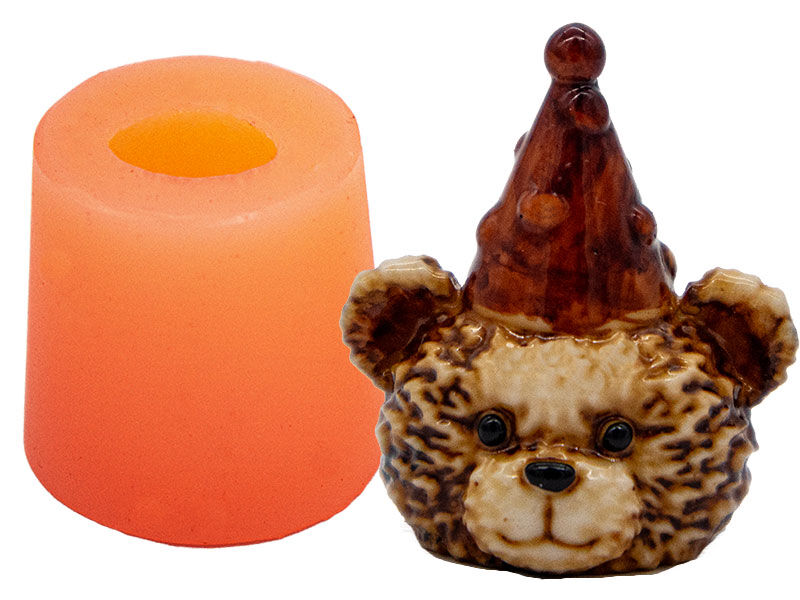 Kukuletalı Ayıcık Silikon Mum Kalıbı M-303 - 1