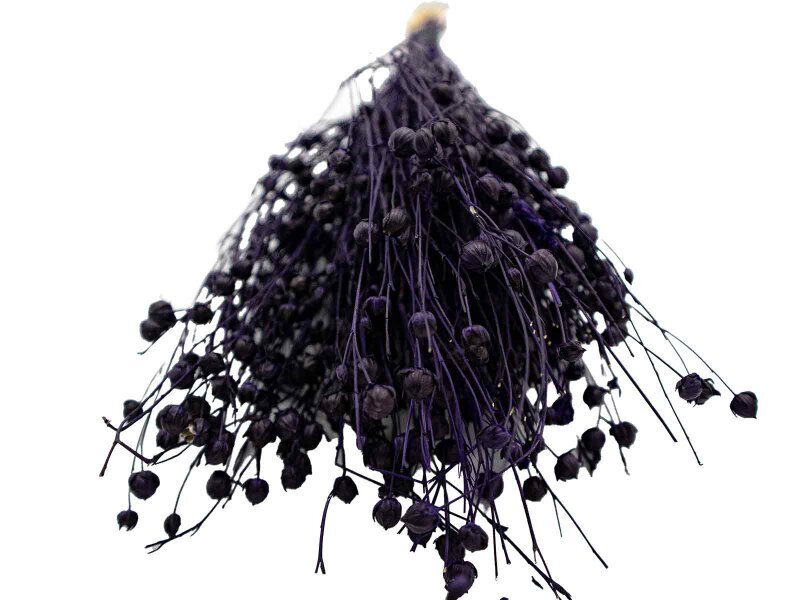 Lacivert Keten Otu Kuru Çiçek Demeti - 3