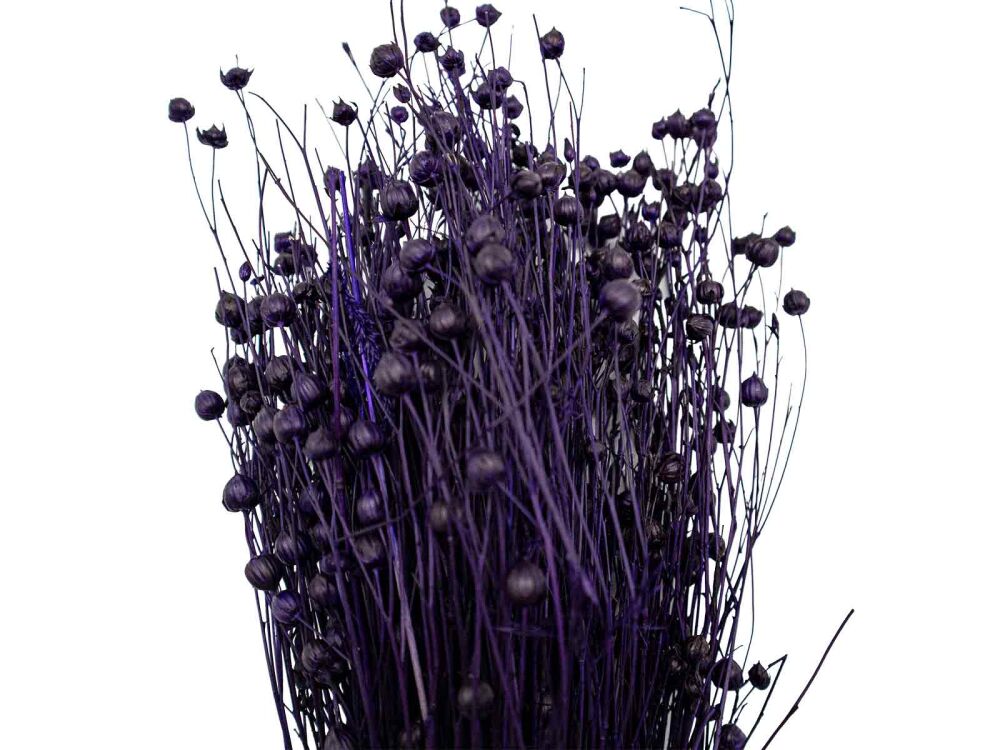 Lacivert Keten Otu Kuru Çiçek Demeti - 2