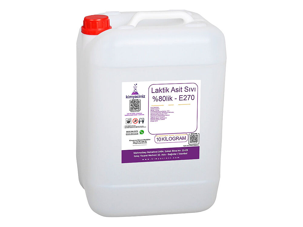 Laktik Asit Sıvı %80lik - E270 10 KG - 1