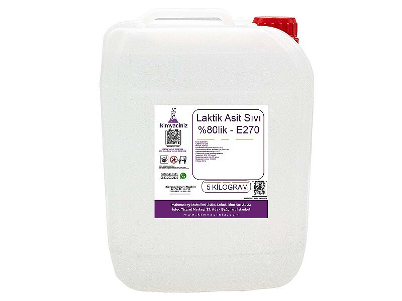 Laktik Asit Sıvı %80lik - E270 5 KG - Kimyacınız
