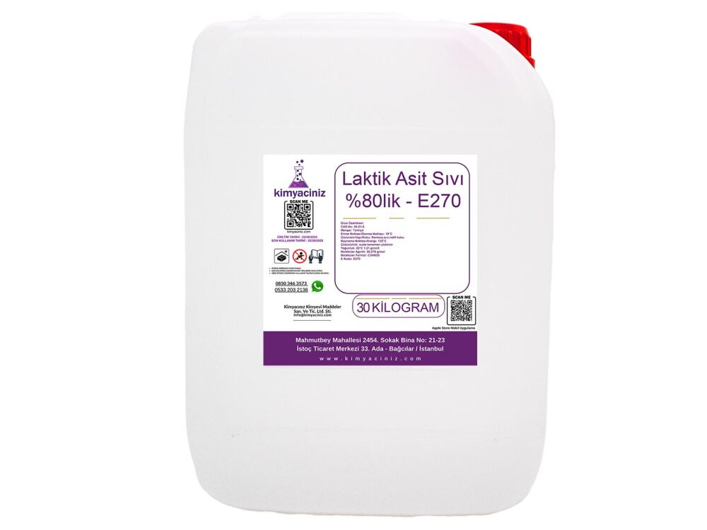 Laktik Asit Sıvı %80lik - E270 30 KG - 1