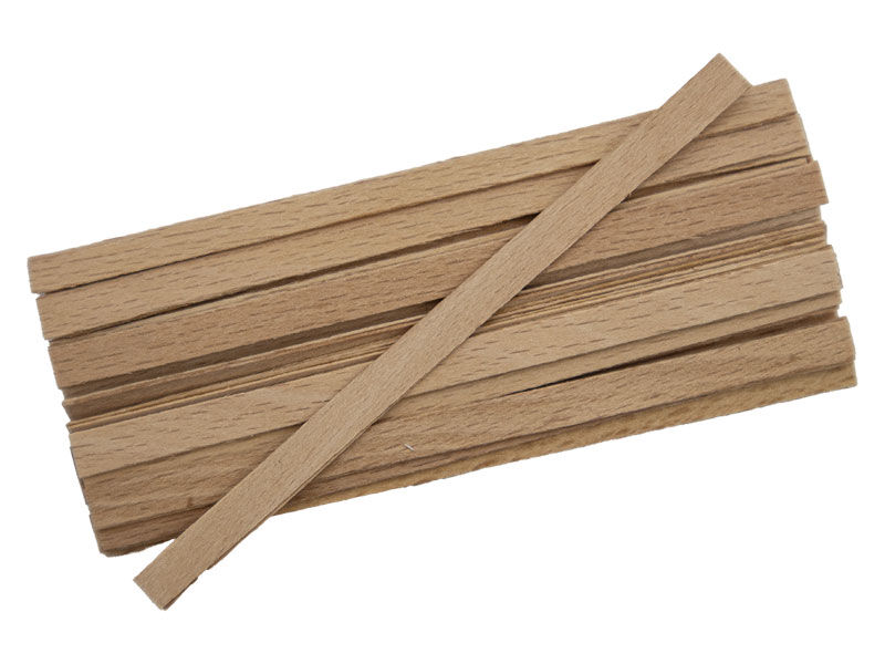 Lamine Model Çift Katmanlı Ahşap Mum Fitili 12 cm 25 Adet - 1