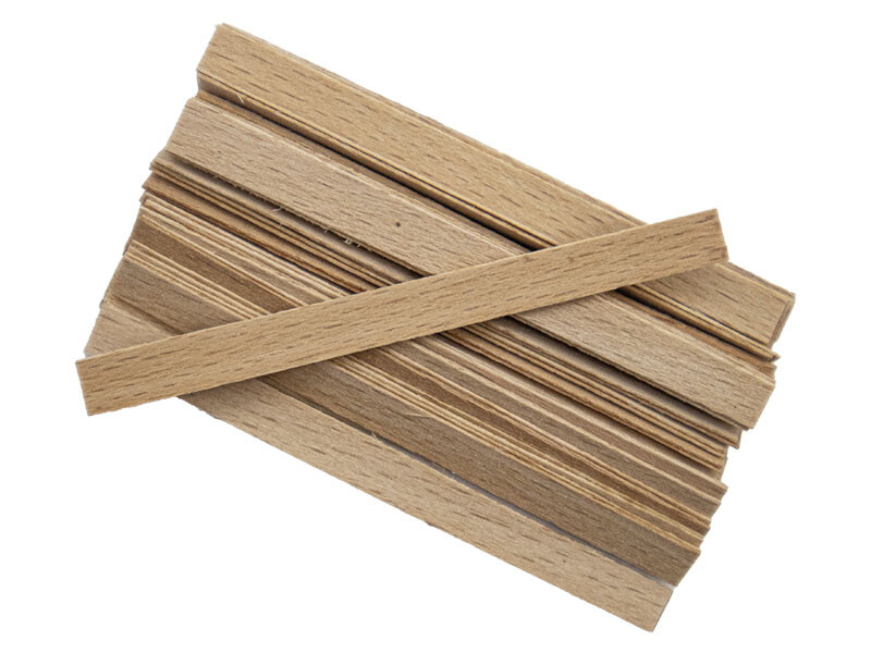 Lamine Model Çift Katmanlı Ahşap Mum Fitili 8 cm 25 Adet - Kimyacınız