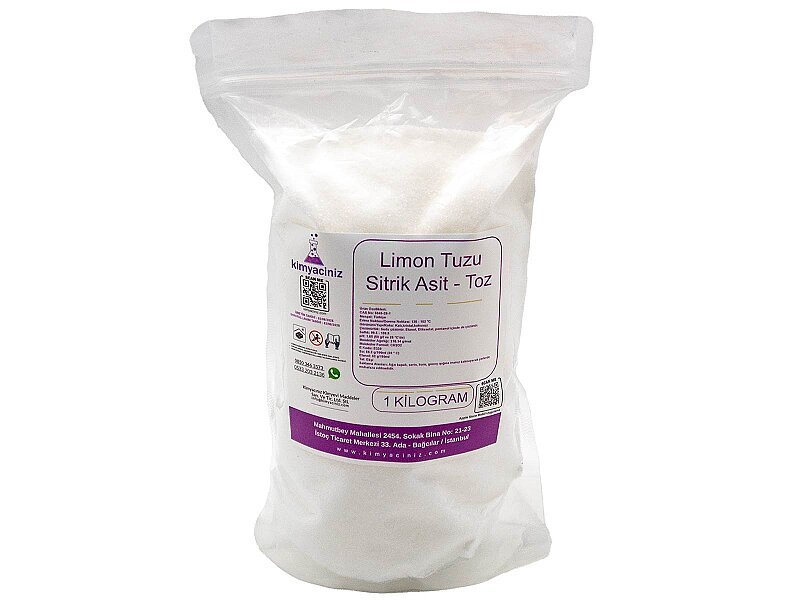 Limon Tuzu Sitrik Asit - Toz 1 KG - Kimyacınız