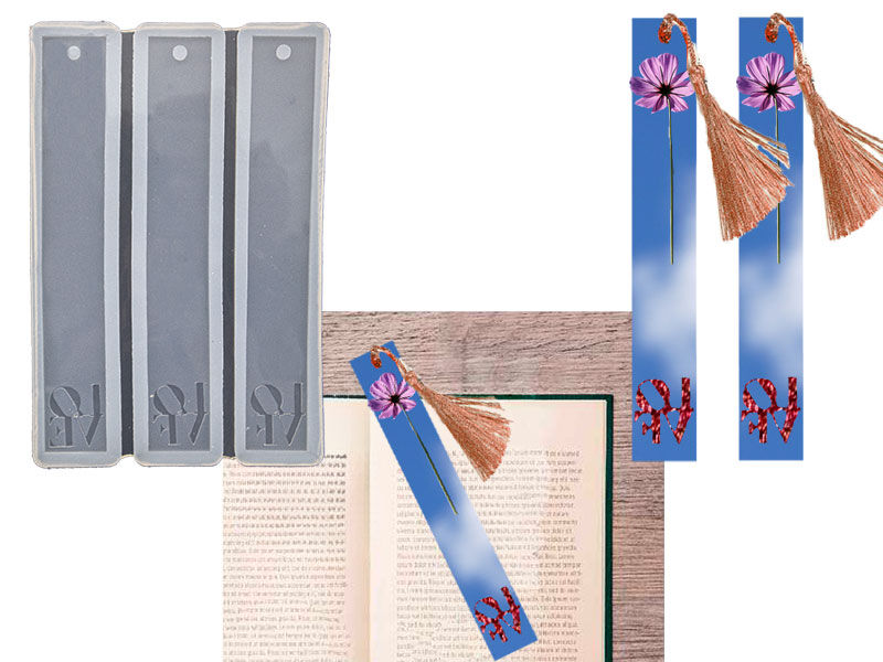 Love Yazılı 3 lü Kitap Ayracı Epoksi Kalıbı EPK-799 - 1