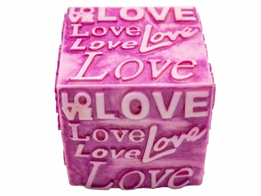 Love Yazılı Kare Silikon Mum Kalıbı M-309 - 3