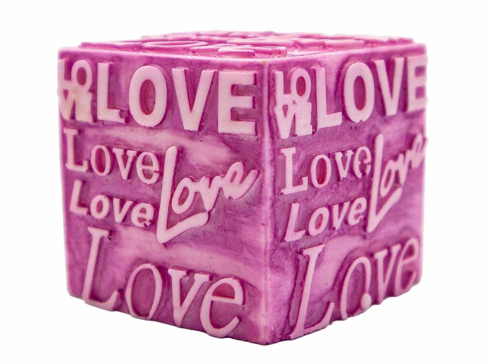 Love Yazılı Kare Silikon Mum Kalıbı M-309 - 4