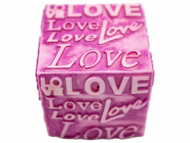 Love Yazılı Kare Silikon Mum Kalıbı M-309 - 5