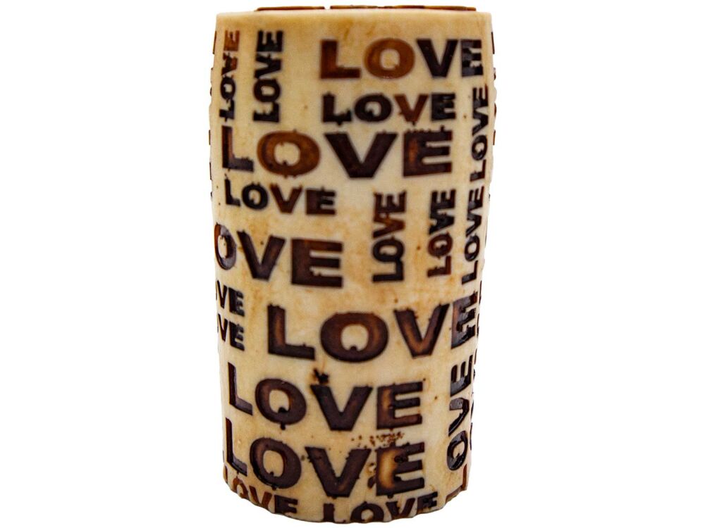Love Yazılı Silindir Silikon Mum Kalıbı M-228 - 4