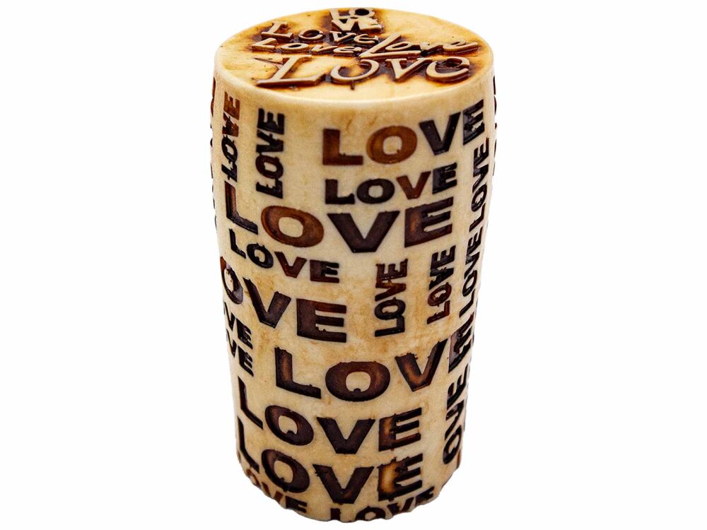 Love Yazılı Silindir Silikon Mum Kalıbı M-228 - 3