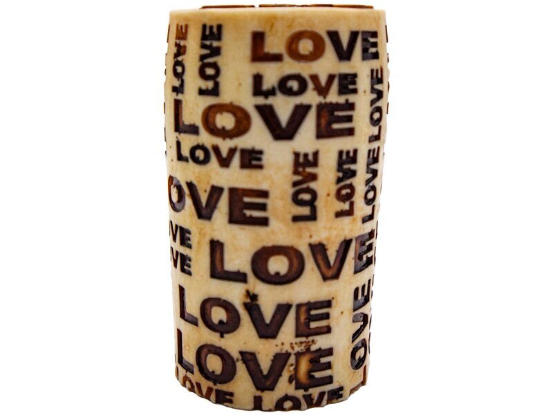 Love Yazılı Silindir Silikon Mum Kalıbı M-228 - 4