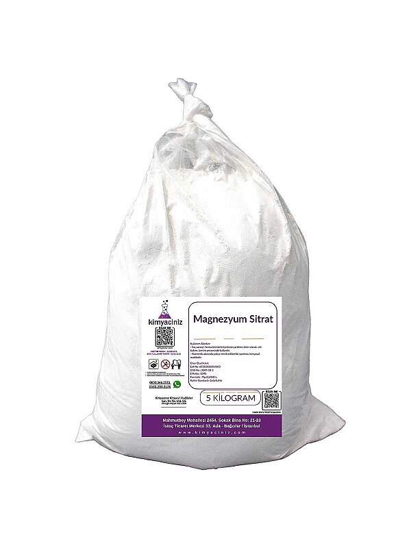 Magnezyum Sitrat 5 KG - Kimyacınız