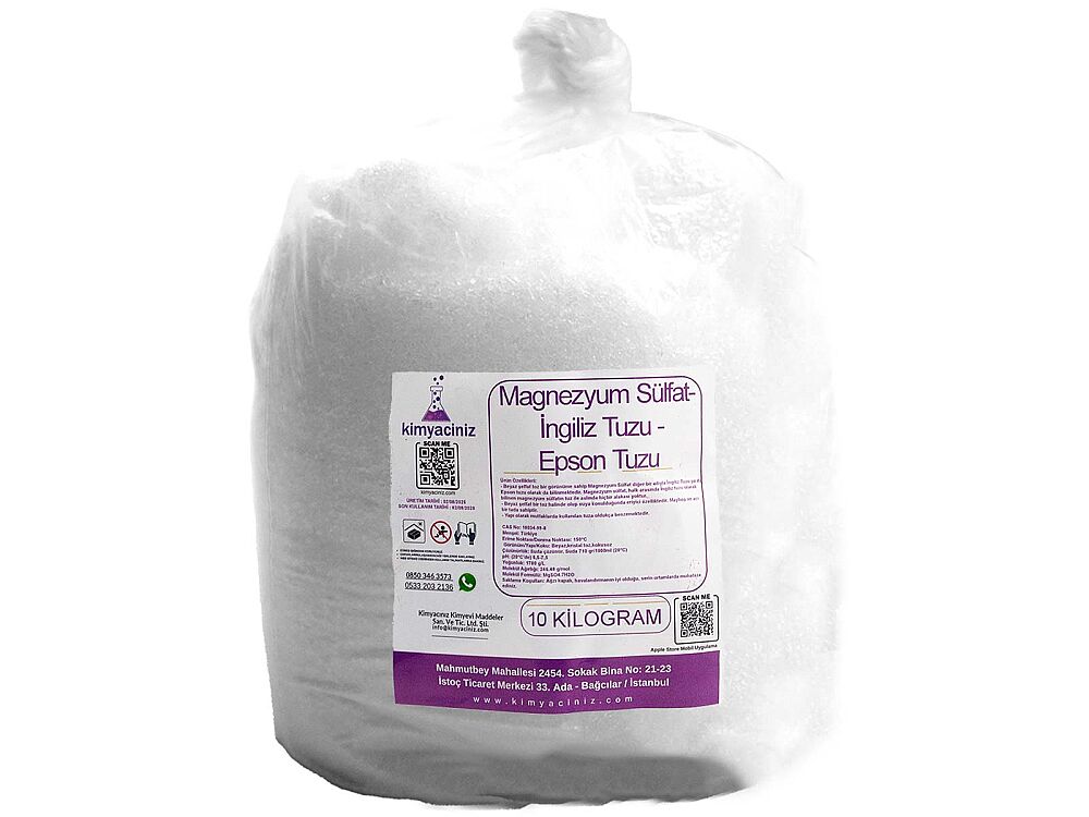 Magnezyum Sülfat - İngiliz Tuzu - Epsom Tuzu 10 KG - 1
