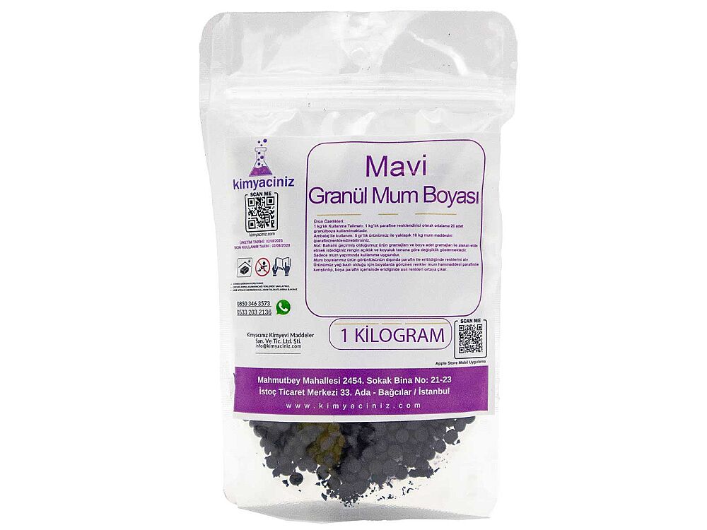 Mavi Granül Mum Boyası 1 KG - 1
