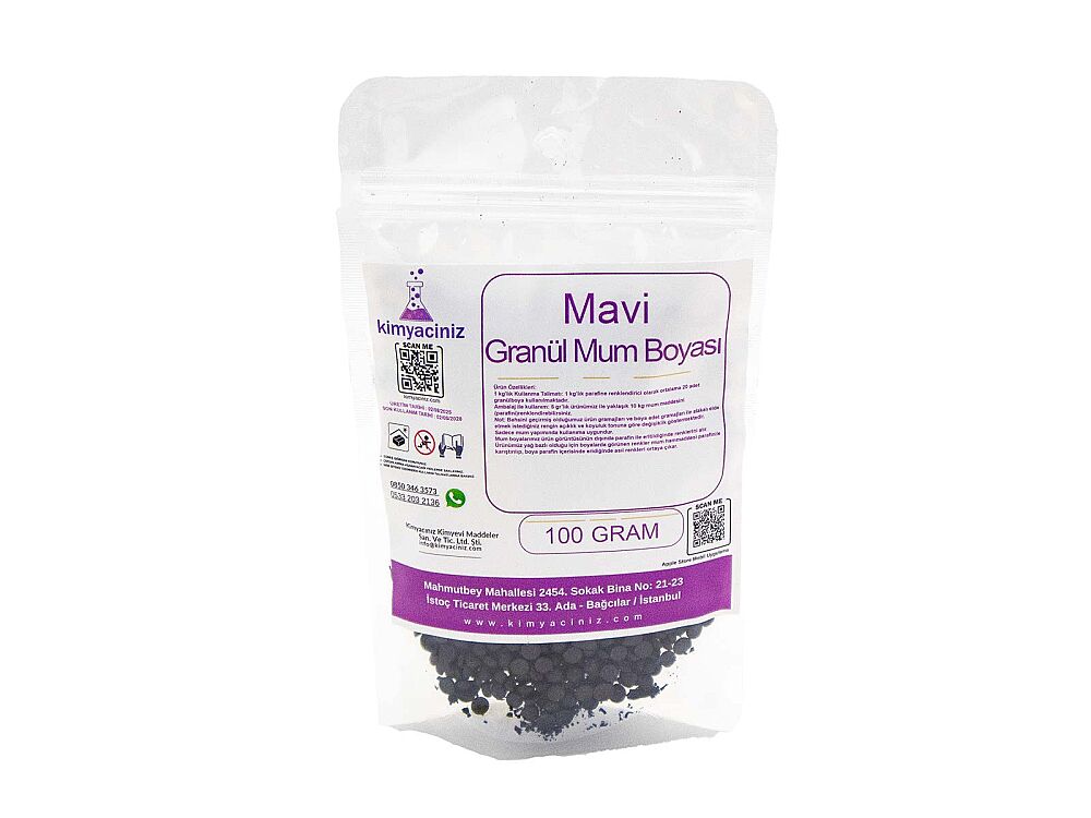 Mavi Granül Mum Boyası 100 GR - 1